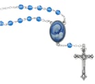 Blue Cameo Auto Rosary